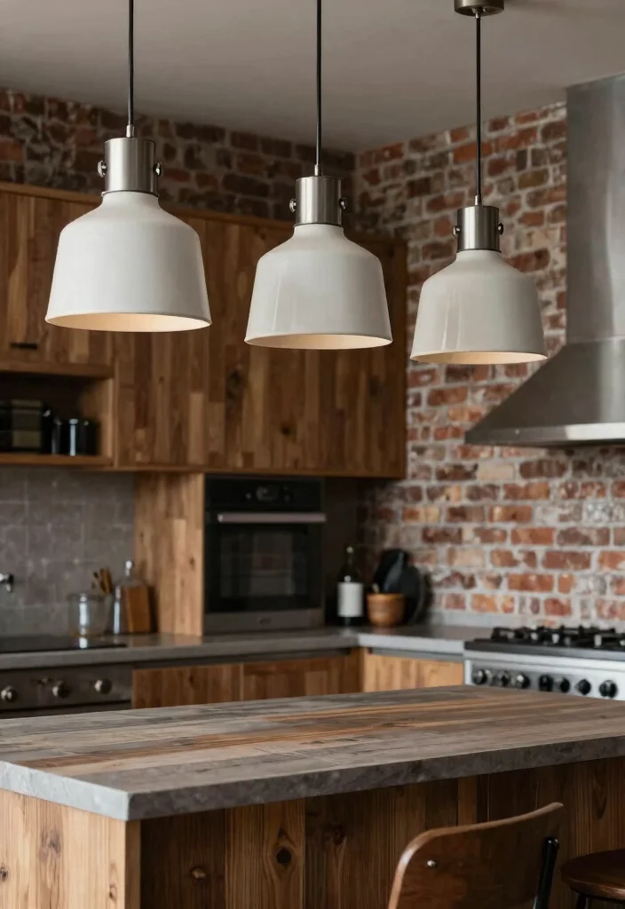 12 Ceramic Pendant Lights That Add Warmth Without Overpowering Small Spaces - 10. Industrial Edge: Ceramic and Metal Pendant Light 1