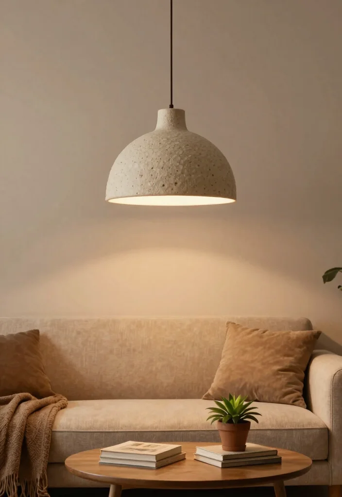 12 Ceramic Pendant Lights That Add Warmth Without Overpowering Small Spaces - 3. Soft Touch: Textured Ceramic Pendant Light 1