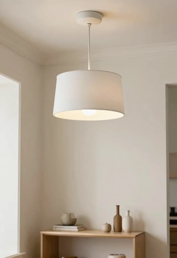 12 Ceramic Pendant Lights That Add Warmth Without Overpowering Small Spaces - 4. Classic Style: White Ceramic Drum Pendant Light 1
