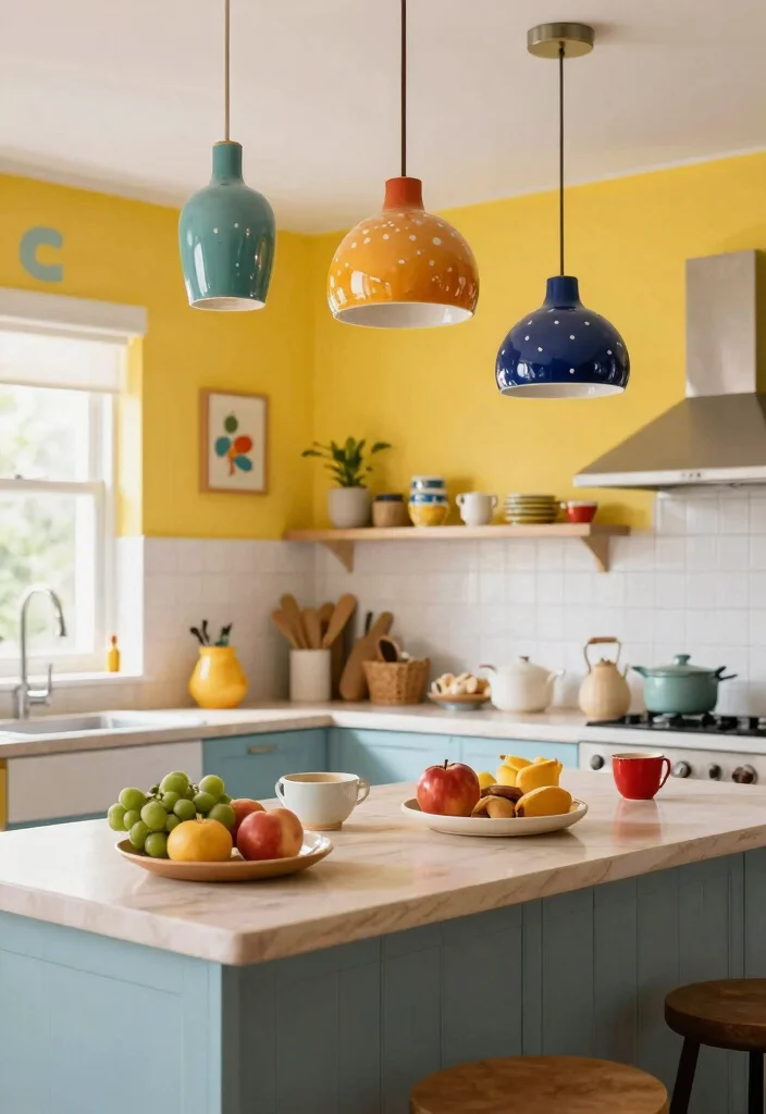 12 Ceramic Pendant Lights That Add Warmth Without Overpowering Small Spaces - 7. Playful Touch: Colorful Ceramic Pendant Lights 1