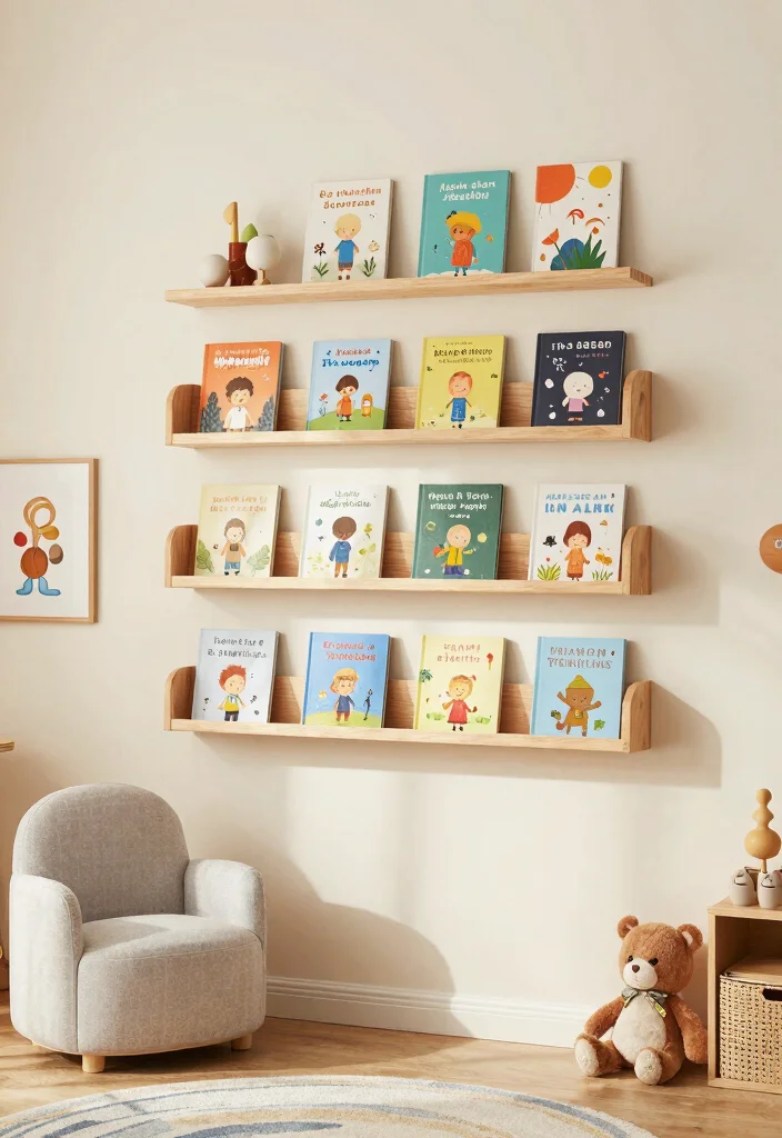 12 Kids Bedroom Bookshelf Ideas That Don't Tip Over - 1. Wall-Mounted Bookshelves for Safety 1