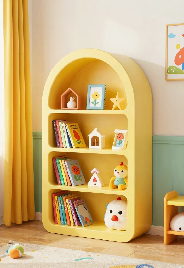12 Kids Bedroom Bookshelf Ideas That Don't Tip Over - 12. Playful Bookshelf Designs with Safety Features 1