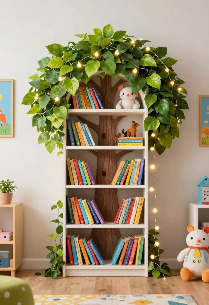 12 Kids Bedroom Bookshelf Ideas That Don't Tip Over - 5. Themed Bookshelves for a Touch of Magic 1