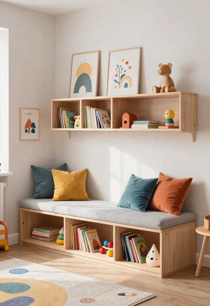 12 Kids Bedroom Bookshelf Ideas That Don't Tip Over - 7. Multi-Functional Furniture with Integrated Shelving 1