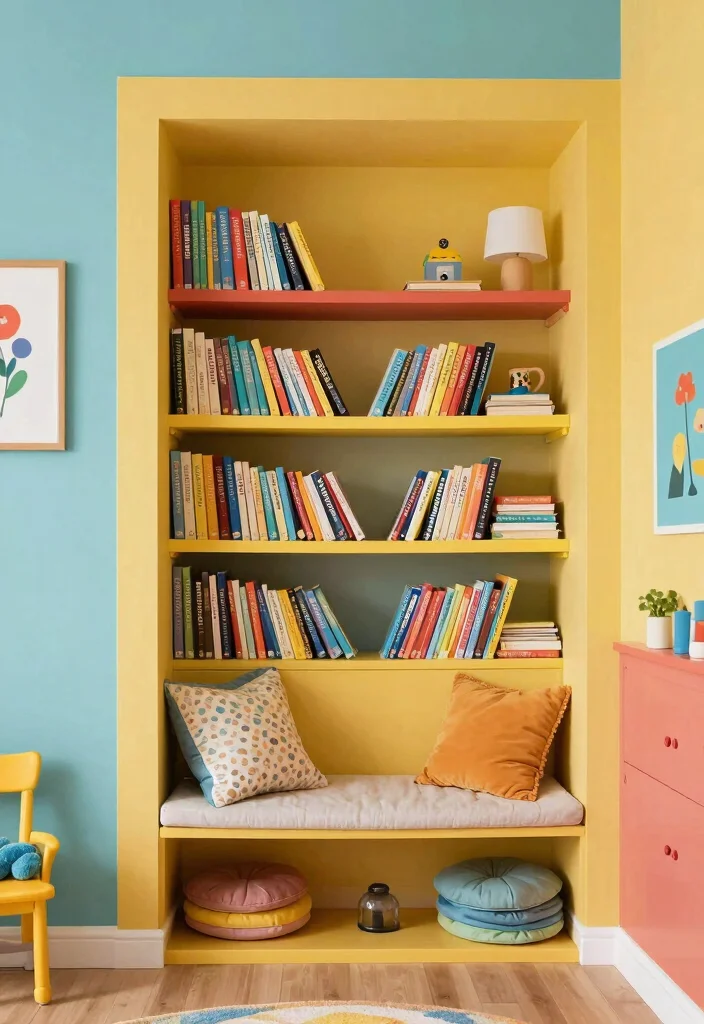 12 Kids Bedroom Bookshelf Ideas That Don't Tip Over - 8. Book Nooks with Shelving 1