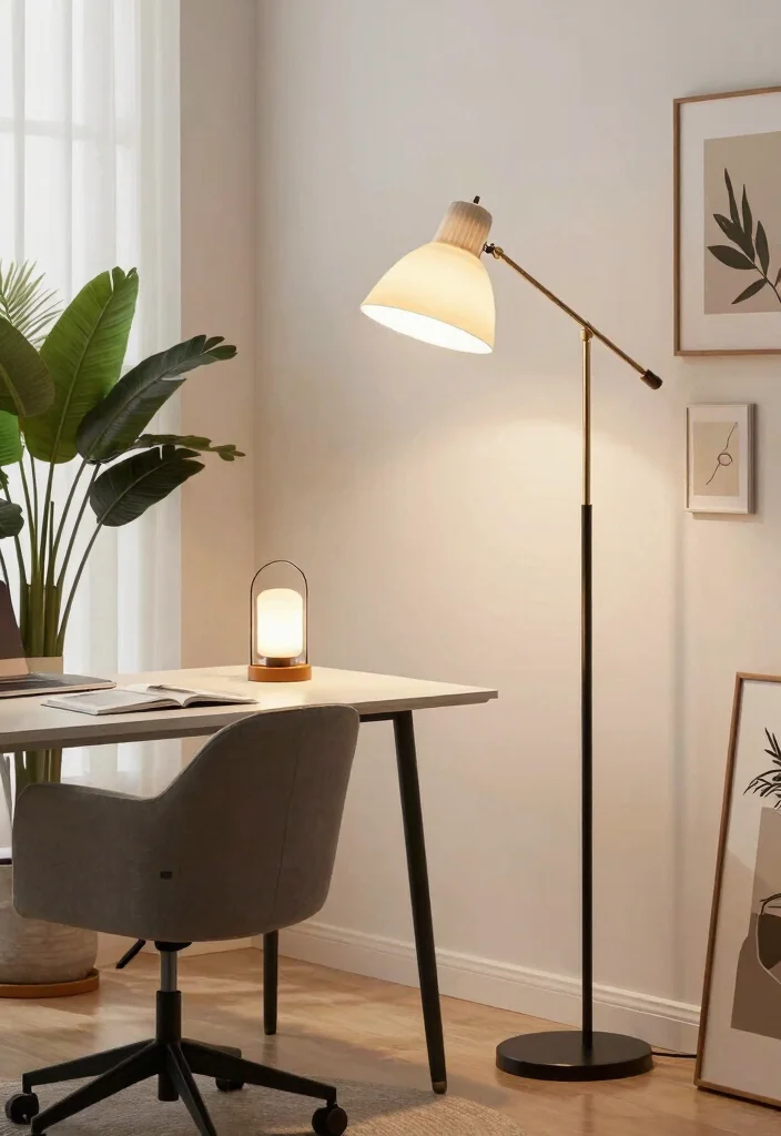 12 Lantern Floor Lamp Ideas That Add Ambiance Without Cords - 12. Adjustable Design for Versatility 1
