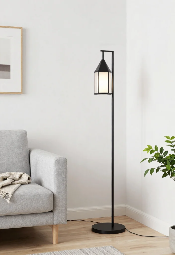 12 Lantern Floor Lamp Ideas That Add Ambiance Without Cords - 2. Minimalist Marvels 1