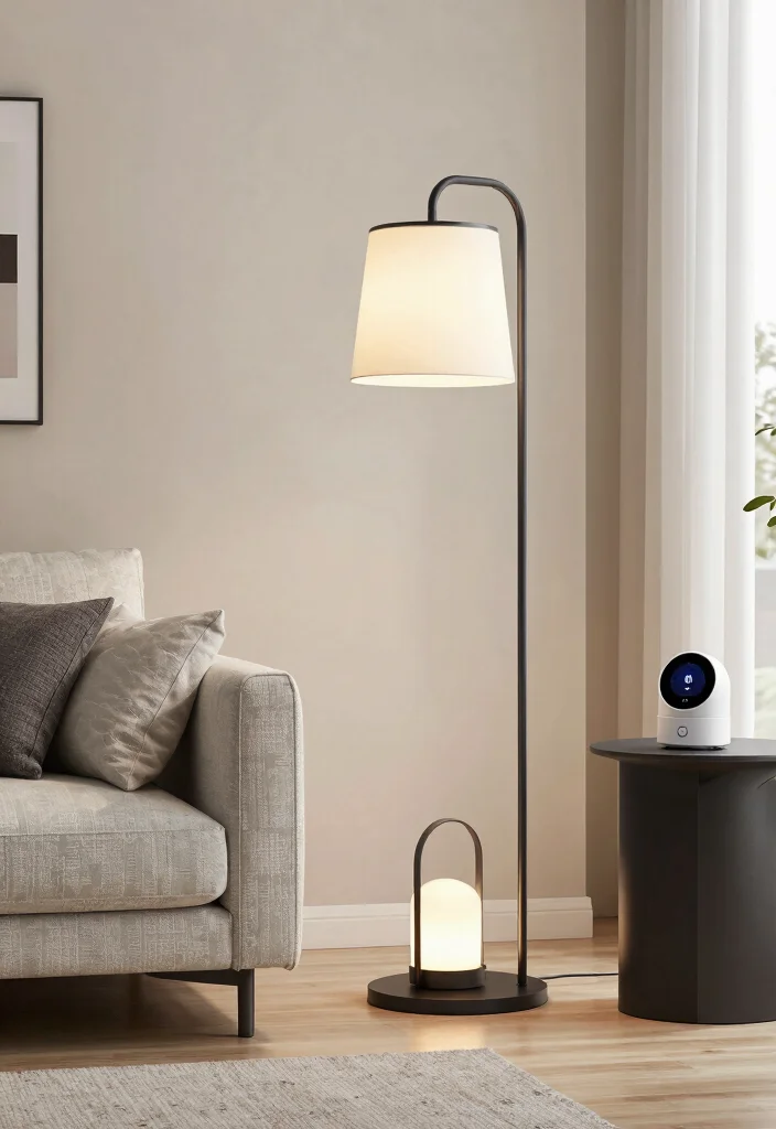 12 Lantern Floor Lamp Ideas That Add Ambiance Without Cords - 8. Smart and Functional Designs 1