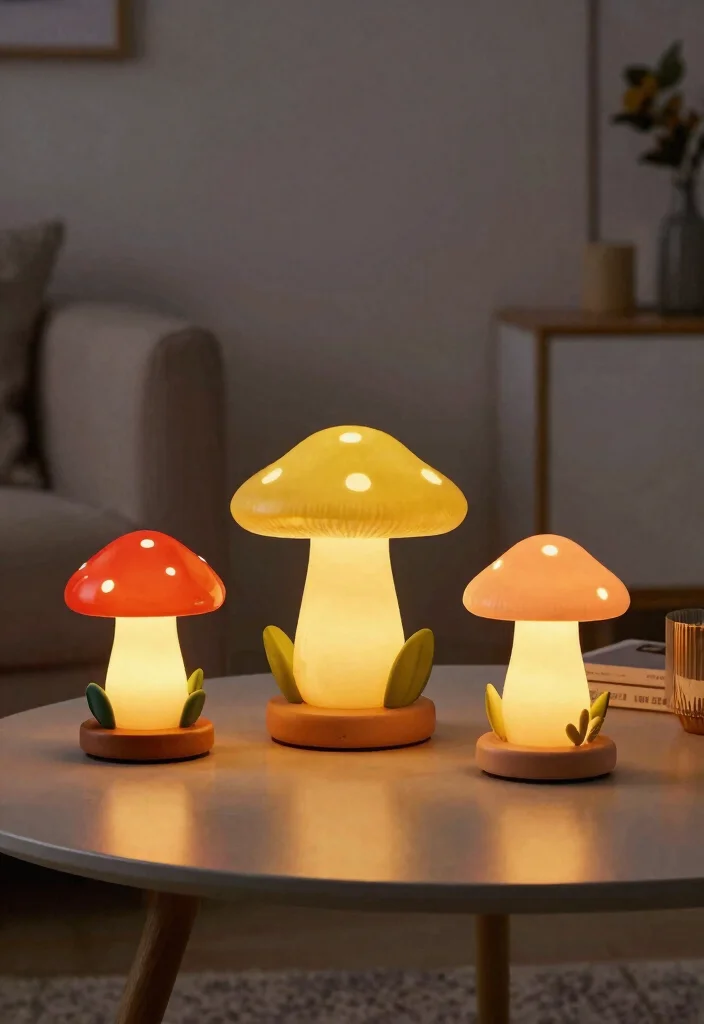 12 Mushroom Candle Holder Ideas That Actually Stay Lit 11 12 Mushroom Candle Holder Ideas That Actually Stay Lit - 11. Eco-Friendly LED Mushroom Holders 1