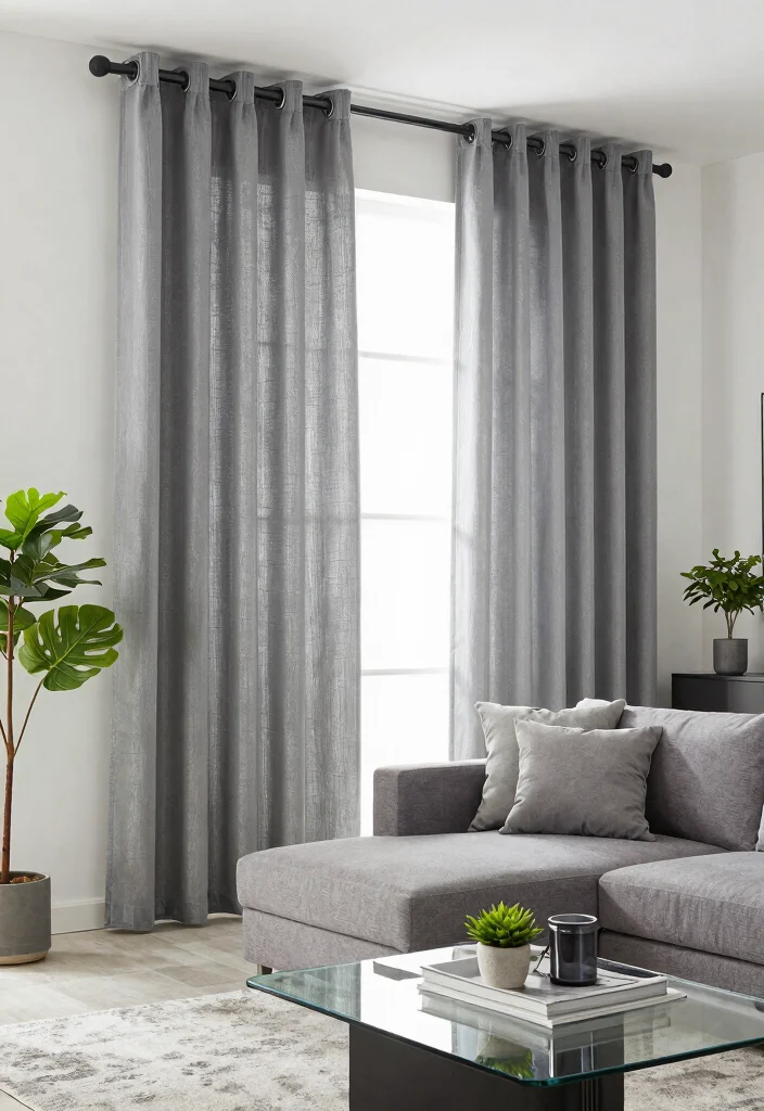 12 Net Curtains for Living Room Privacy Without Blocking Light - 10. Sustainable Recycled Polyester Curtains 1