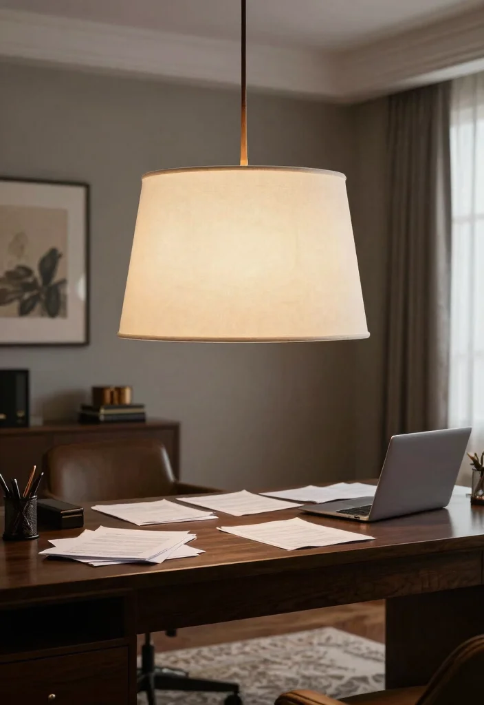 12 Office Pendant Light Suggestions That Reduce Screen Glare - 10. Classic Drum Shades 1