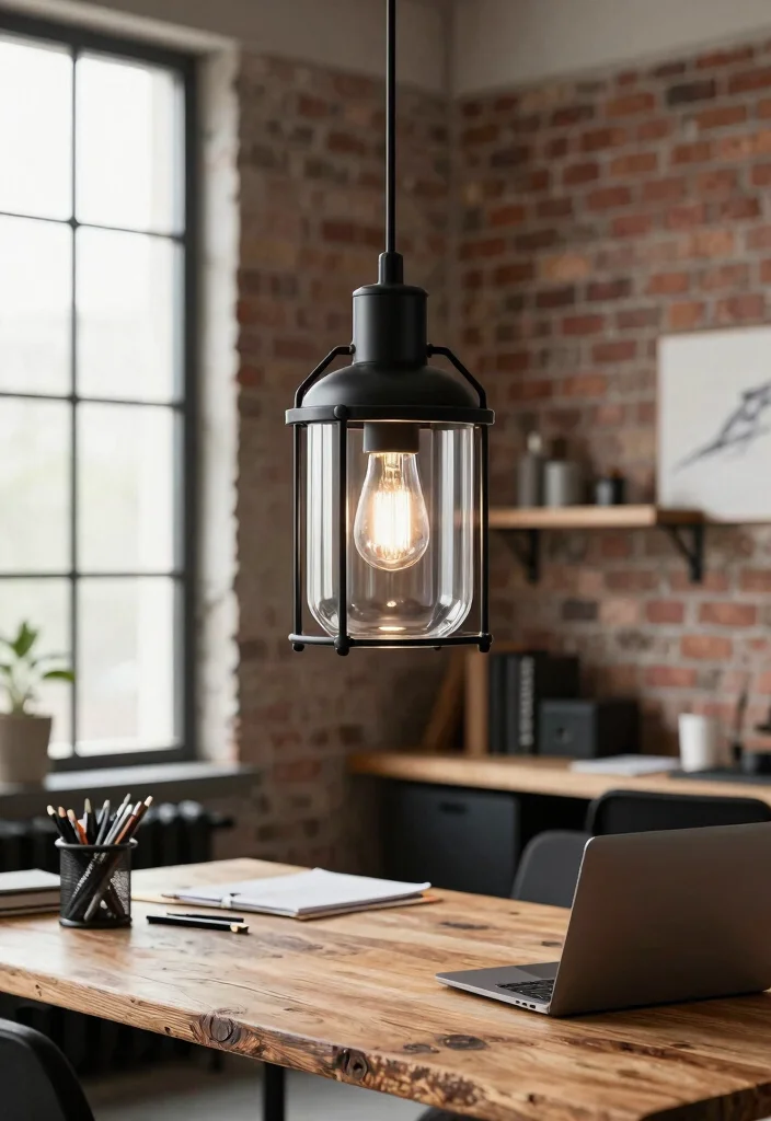 12 Office Pendant Light Suggestions That Reduce Screen Glare - 4. Industrial Style Fixtures 1