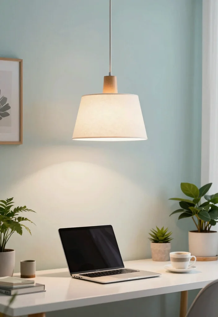 12 Office Pendant Light Suggestions That Reduce Screen Glare - 5. Soft Fabric Shades 1