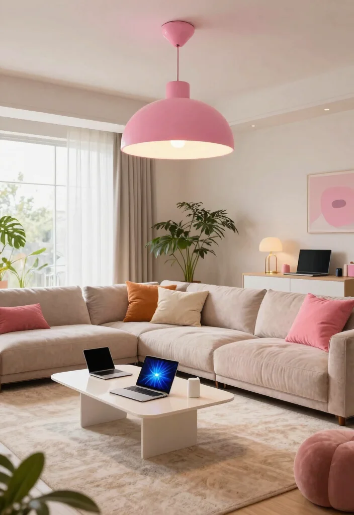 12 Pink Pendant Light Ideas That Add Color Without Going Girly 11 12 Pink Pendant Light Ideas That Add Color Without Going Girly - 11. Smart & Stylish 1
