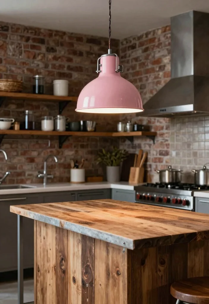 12 Pink Pendant Light Ideas That Add Color Without Going Girly 2 12 Pink Pendant Light Ideas That Add Color Without Going Girly - 2. Industrial Charm 1