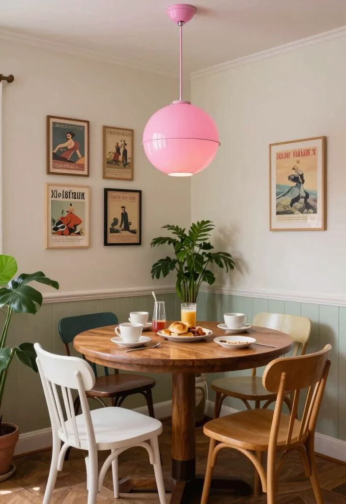 12 Pink Pendant Light Ideas That Add Color Without Going Girly 3 12 Pink Pendant Light Ideas That Add Color Without Going Girly - 3. Retro Revival 1