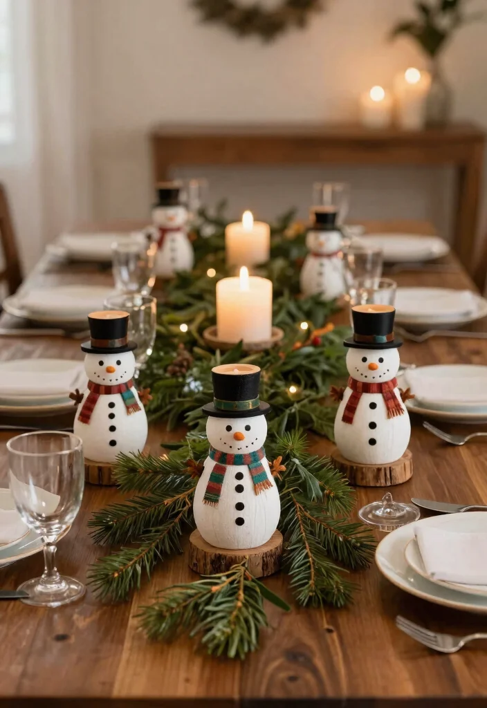 12 Snowman Candle Holder Ideas That Don't Melt or Tip Over 3 12 Snowman Candle Holder Ideas That Don't Melt or Tip Over - 3. Wooden Block Snowman Holders 1