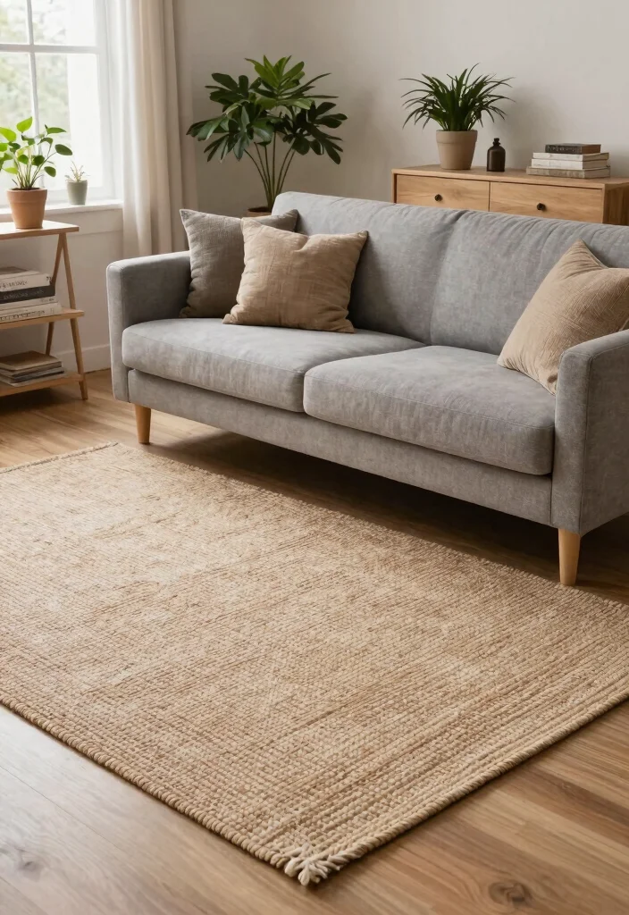 14 Area Rug for Grey Couch Picks That Add Warmth Without Clashing 10 14 Area Rug for Grey Couch Picks That Add Warmth Without Clashing - 10. Natural Fiber Area Rug 1