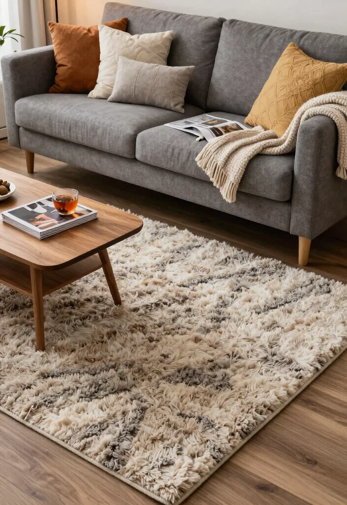 14 Area Rug for Grey Couch Picks That Add Warmth Without Clashing 2 14 Area Rug for Grey Couch Picks That Add Warmth Without Clashing - 2. Soft Wool Blend Rug 1