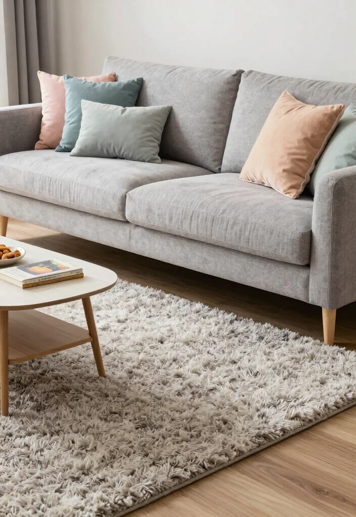 14 Area Rug for Grey Couch Picks That Add Warmth Without Clashing 5 14 Area Rug for Grey Couch Picks That Add Warmth Without Clashing - 5. Modern Shag Rug 1