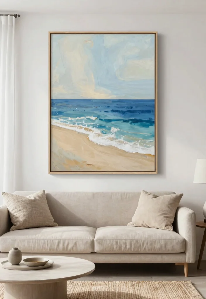 14 Beach Prints Wall Art Ideas That Feel Coastal Without the Cliches 1 14 Beach Prints Wall Art Ideas That Feel Coastal Without the Cliches - 1. Abstract Coastal Colors 1