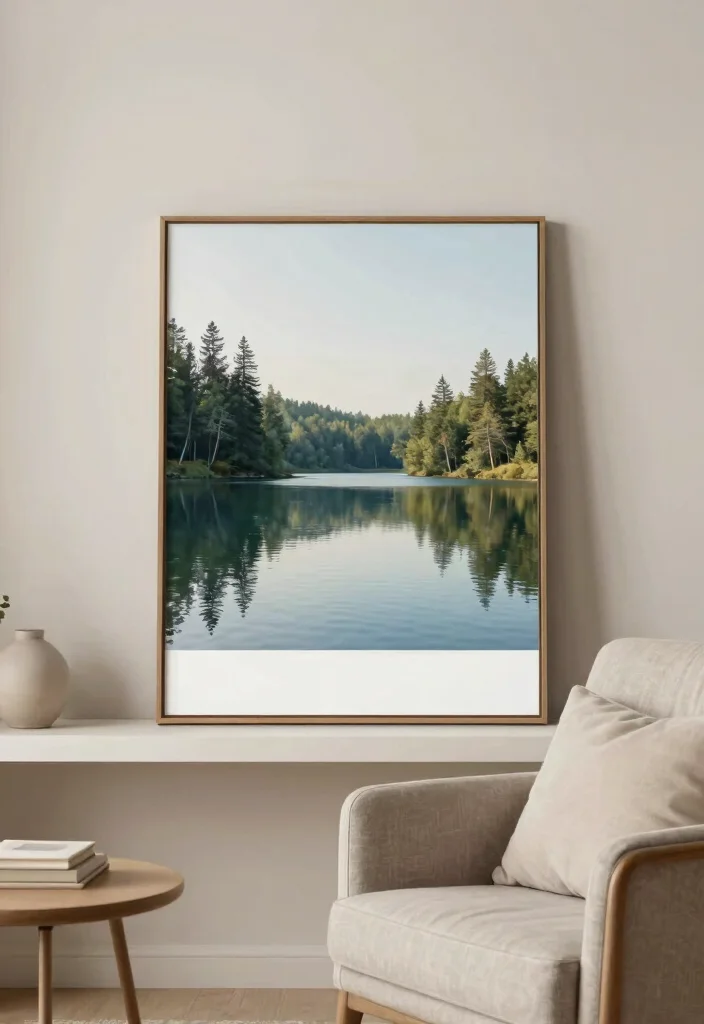 14 Beach Prints Wall Art Ideas That Feel Coastal Without the Cliches 12 14 Beach Prints Wall Art Ideas That Feel Coastal Without the Cliches - 12. Freshwater Lake Art 1