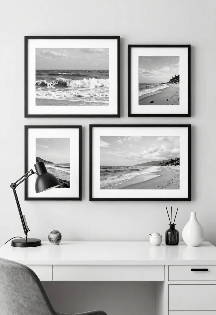 14 Beach Prints Wall Art Ideas That Feel Coastal Without the Cliches 3 14 Beach Prints Wall Art Ideas That Feel Coastal Without the Cliches - 3. Black and White Beach Photography 1