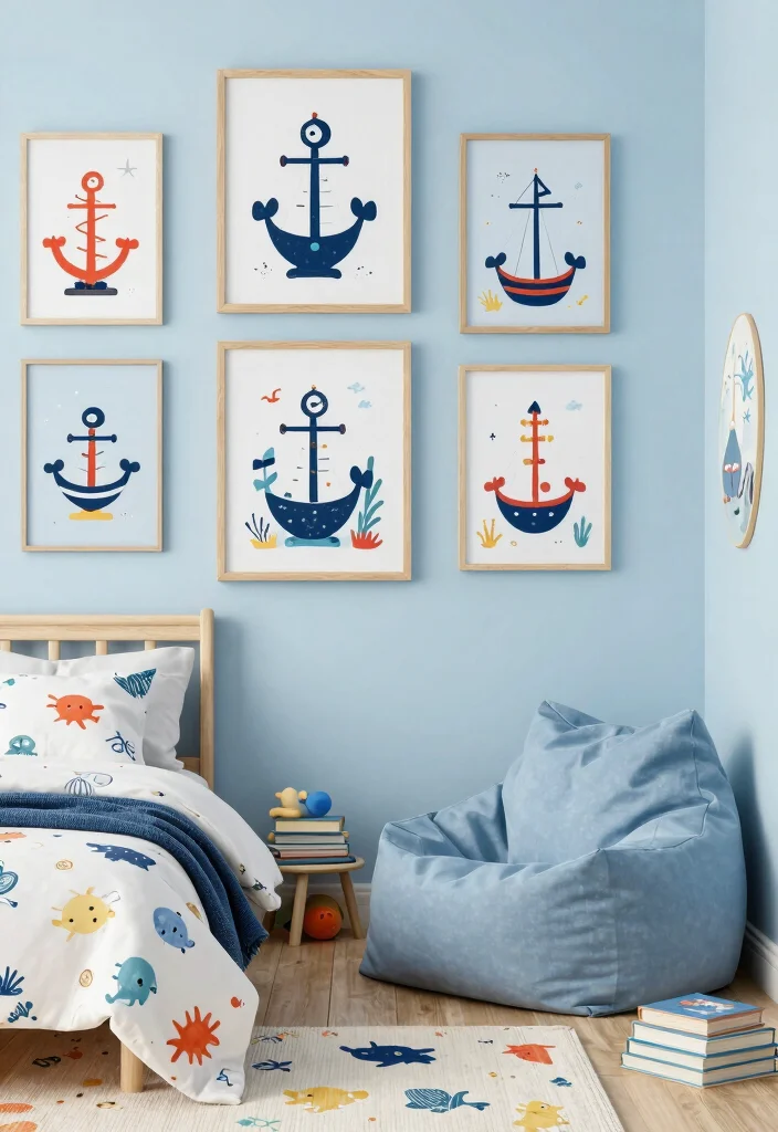 14 Beach Prints Wall Art Ideas That Feel Coastal Without the Cliches 4 14 Beach Prints Wall Art Ideas That Feel Coastal Without the Cliches - 4. Nautical Life Illustrations 1