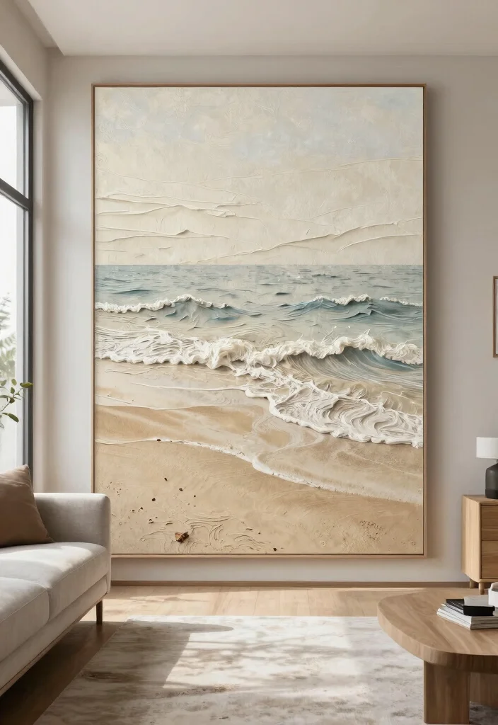 14 Beach Prints Wall Art Ideas That Feel Coastal Without the Cliches 5 14 Beach Prints Wall Art Ideas That Feel Coastal Without the Cliches - 5. Textured Beach Landscapes 1