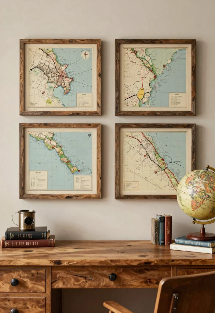 14 Beach Prints Wall Art Ideas That Feel Coastal Without the Cliches 7 14 Beach Prints Wall Art Ideas That Feel Coastal Without the Cliches - 7. Vintage Coastal Maps 1