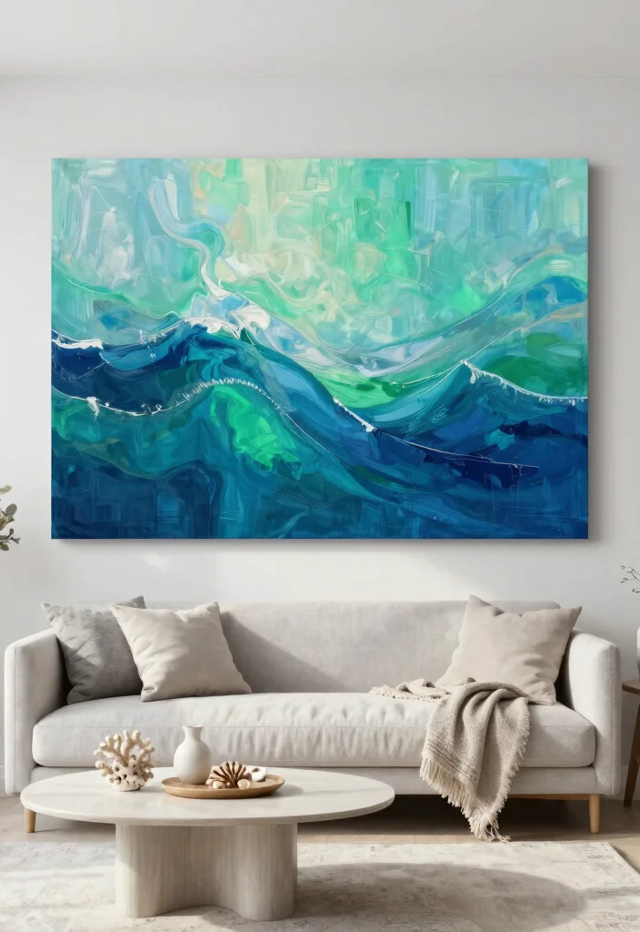 14 Beach Prints Wall Art Ideas That Feel Coastal Without the Cliches 8 14 Beach Prints Wall Art Ideas That Feel Coastal Without the Cliches - 8. Ocean-Inspired Abstract Patterns 1