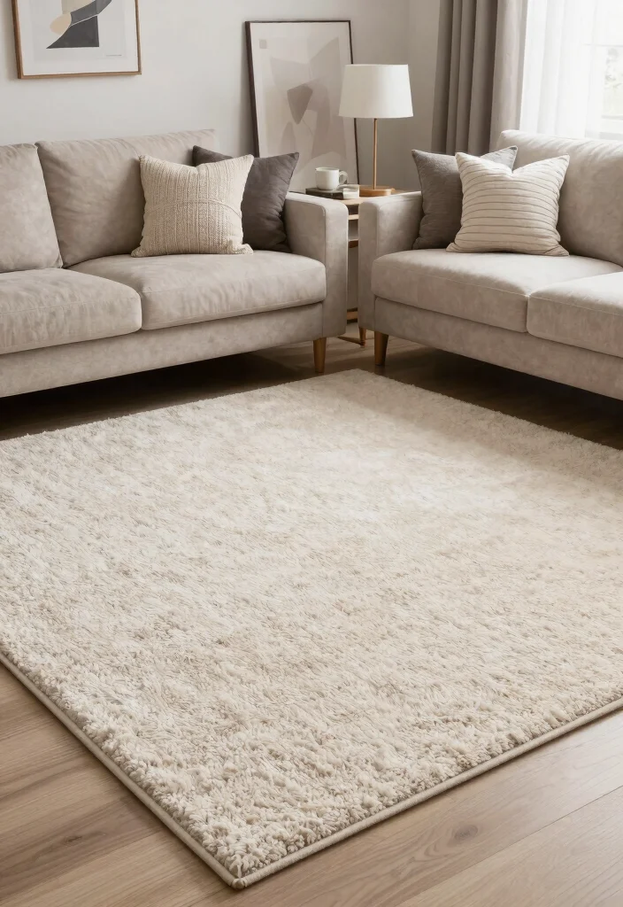 14 Carpet Ideas Living Room Modern Spaces That Hide Stains and Wear - 10. Soft Microfiber Carpets 1
