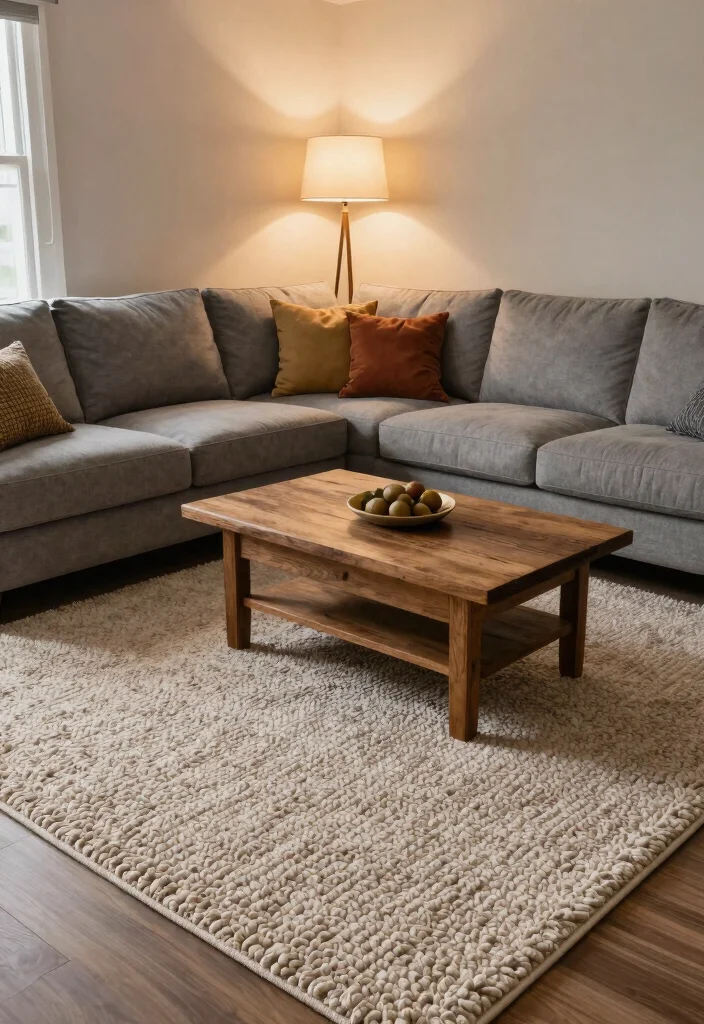 14 Carpet Ideas Living Room Modern Spaces That Hide Stains and Wear - 4. Textured Loop Pile Carpets 1