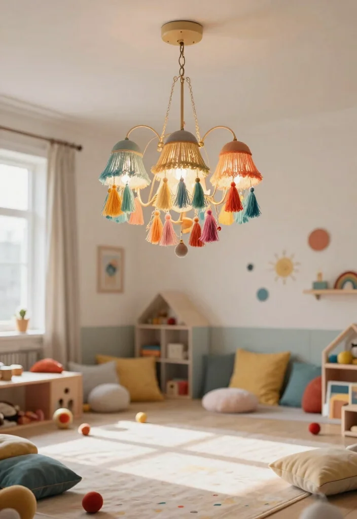 14 Chandelier Lamp Shades That Update an Old Fixture on a Budget - 10. Whimsical Tassel Shades 1