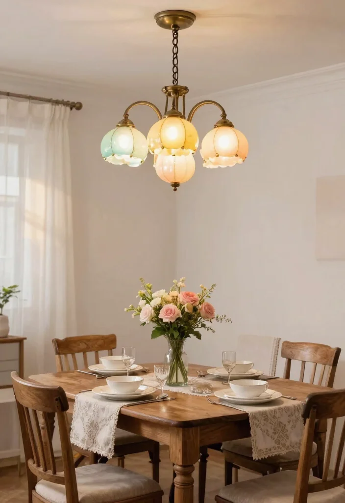 14 Chandelier Lamp Shades That Update an Old Fixture on a Budget - 2. Vintage Glass Shades 1