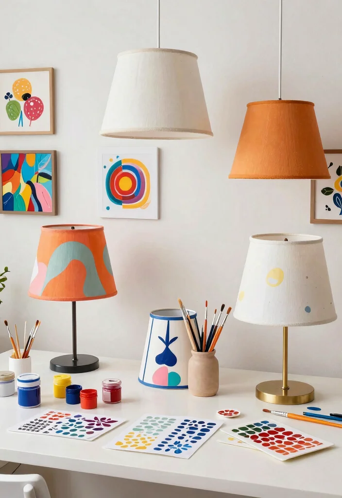 14 Chandelier Lamp Shades That Update an Old Fixture on a Budget - 9. DIY Painted Shades 1