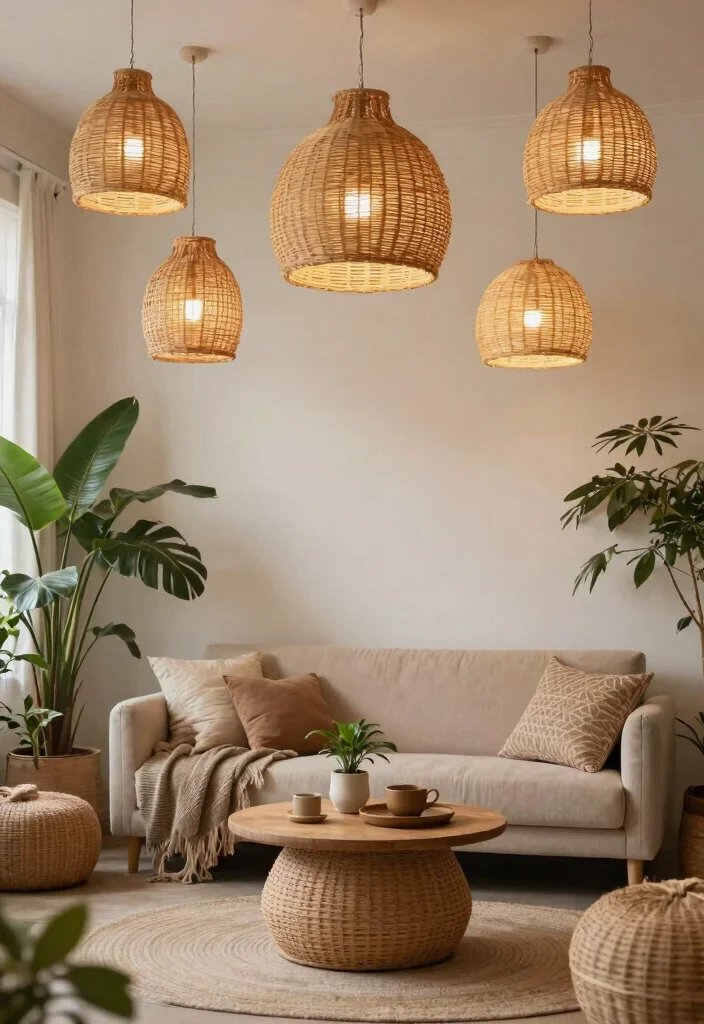 14 Rattan Lamp Shade Ideas That Add Warmth to Cool Rooms 12 14 Rattan Lamp Shade Ideas That Add Warmth to Cool Rooms - 12. Sustainable Rattan Lighting 1