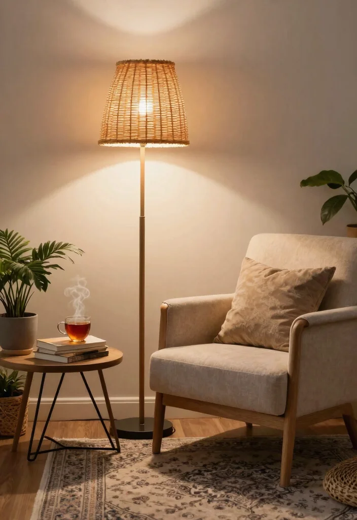 14 Rattan Lamp Shade Ideas That Add Warmth to Cool Rooms 3 14 Rattan Lamp Shade Ideas That Add Warmth to Cool Rooms - 3. Rattan Floor Lamps 1