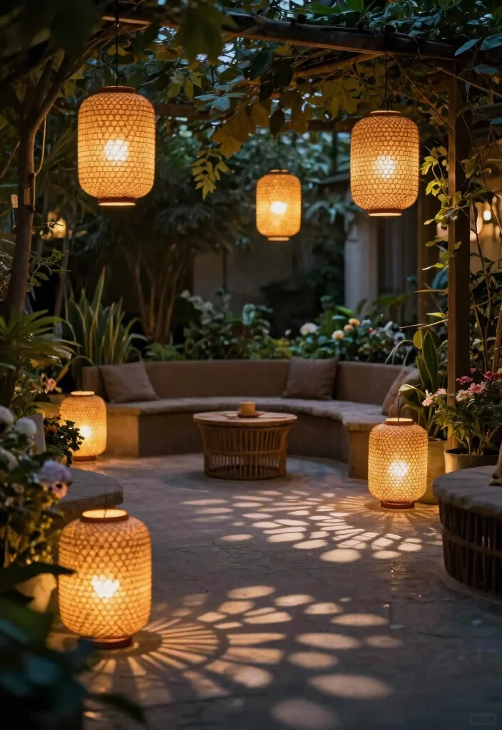 14 Rattan Lamp Shade Ideas That Add Warmth to Cool Rooms 4 14 Rattan Lamp Shade Ideas That Add Warmth to Cool Rooms - 4. Decorative Rattan Lanterns 1