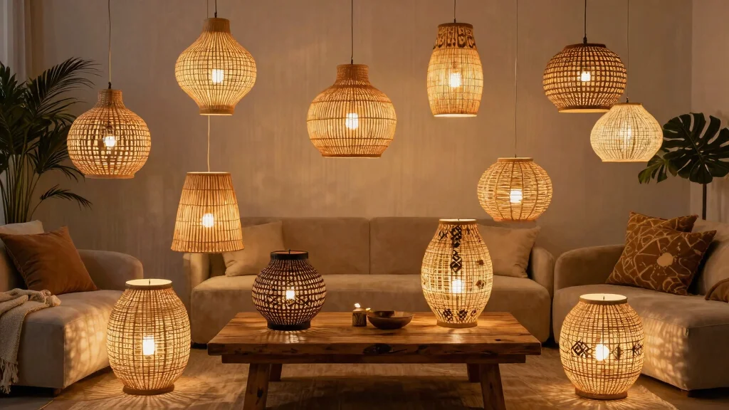 14 Rattan Lamp Shade Ideas That Add Warmth to Cool Rooms