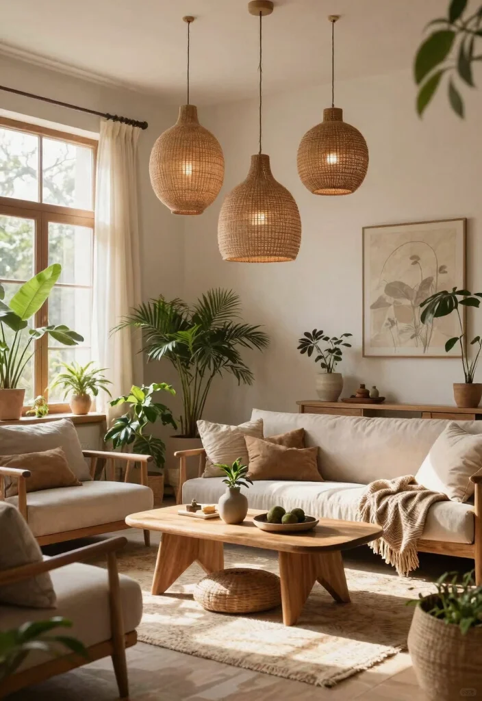 15 Boho Pendant Light Ideas That Layer Without Overwhelming 11 15 Boho Pendant Light Ideas That Layer Without Overwhelming - 11. Earthy Tones 1