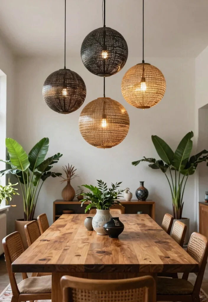 15 Boho Pendant Light Ideas That Layer Without Overwhelming 12 15 Boho Pendant Light Ideas That Layer Without Overwhelming - 12. Layered Globes 1