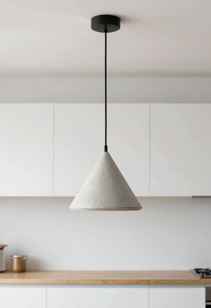 15 Cement Pendant Light Ideas for Industrial Style on a Budget 1 15 Cement Pendant Light Ideas for Industrial Style on a Budget - 1. Minimalist Geometric Pendant 1