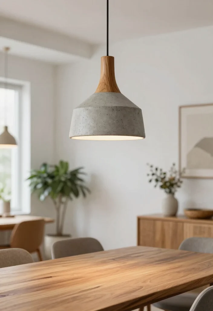 15 Cement Pendant Light Ideas for Industrial Style on a Budget 10 15 Cement Pendant Light Ideas for Industrial Style on a Budget - 10. Cement and Wood Combination Light 1
