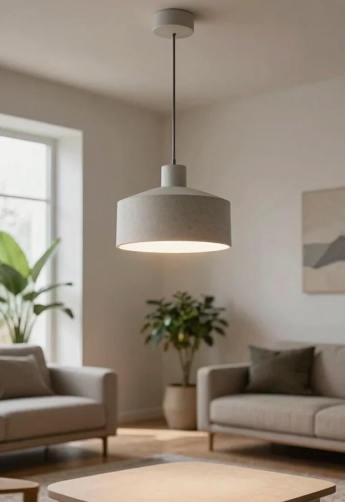 15 Cement Pendant Light Ideas for Industrial Style on a Budget 12 15 Cement Pendant Light Ideas for Industrial Style on a Budget - 12. Floating Cement Pendant Light 1