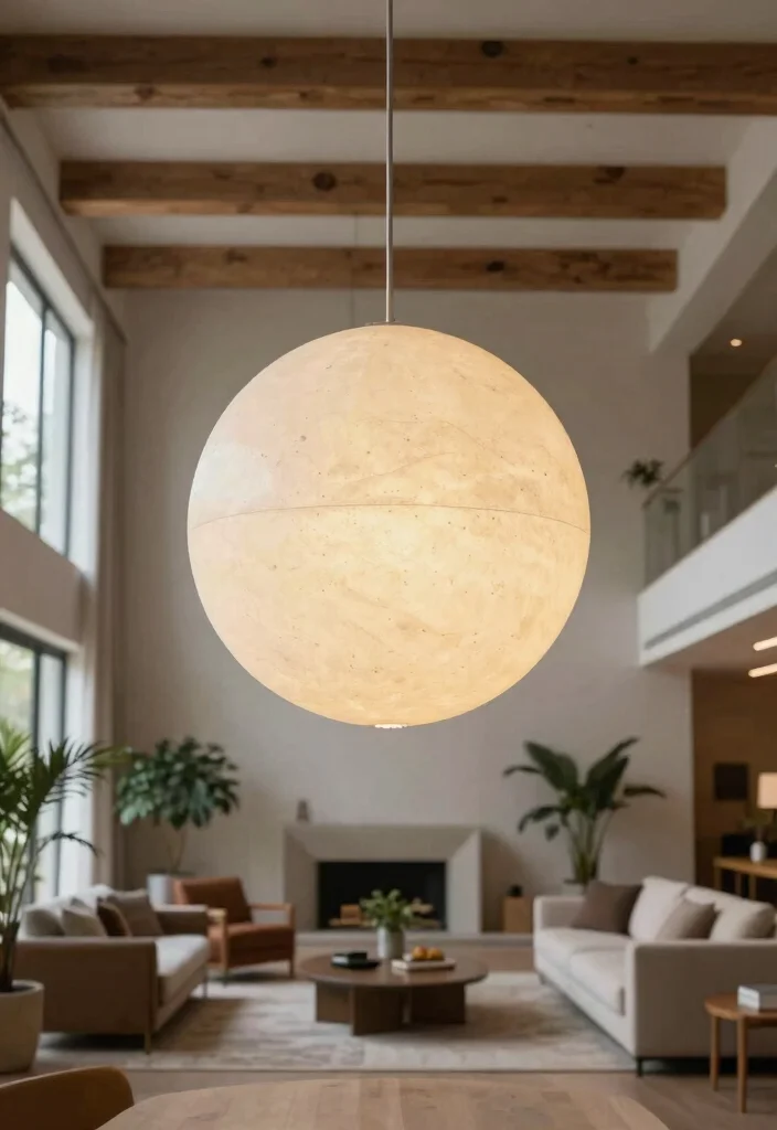 15 Cement Pendant Light Ideas for Industrial Style on a Budget 13 15 Cement Pendant Light Ideas for Industrial Style on a Budget - 13. Large Cement Globe Light 1