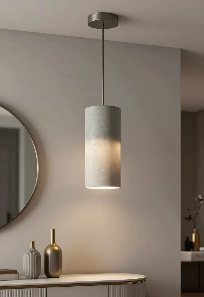 15 Cement Pendant Light Ideas for Industrial Style on a Budget 3 15 Cement Pendant Light Ideas for Industrial Style on a Budget - 3. Elegant Cement Cylinder Light 1