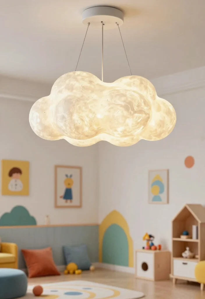 15 Cement Pendant Light Ideas for Industrial Style on a Budget 4 15 Cement Pendant Light Ideas for Industrial Style on a Budget - 4. Whimsical Cement Cloud Light 1