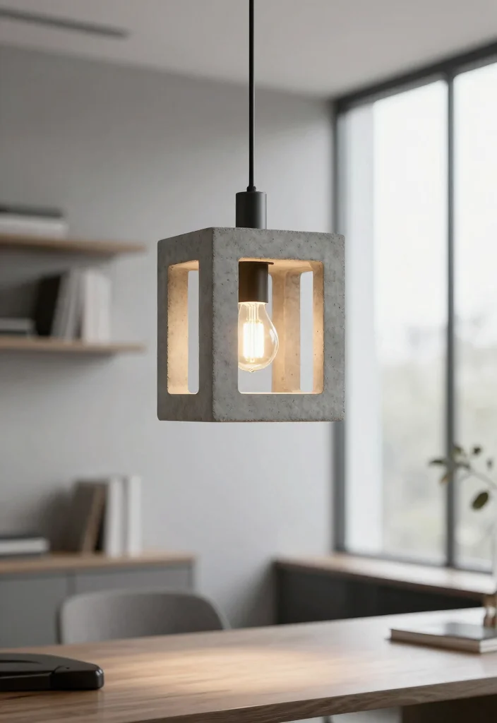15 Cement Pendant Light Ideas for Industrial Style on a Budget 8 15 Cement Pendant Light Ideas for Industrial Style on a Budget - 8. Unique Cement Cube Light 1