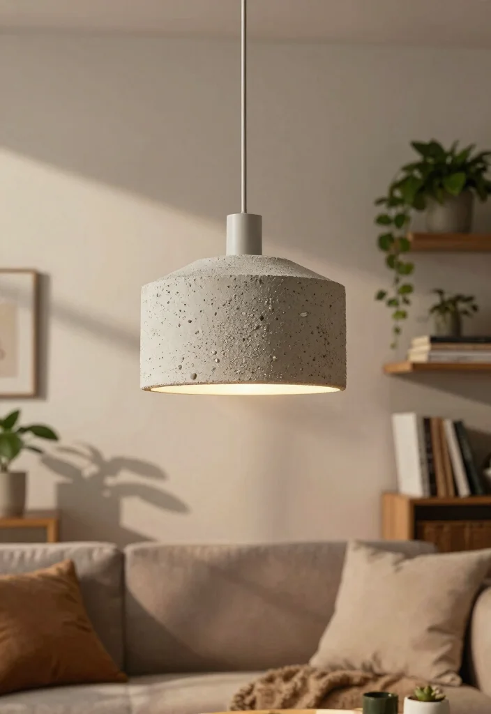 15 Cement Pendant Light Ideas for Industrial Style on a Budget 9 15 Cement Pendant Light Ideas for Industrial Style on a Budget - 9. Textured Cement Pendant Light 1